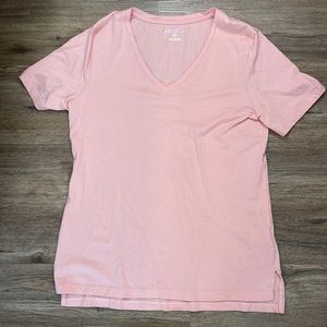 Eddie Bauer pink v neck tee